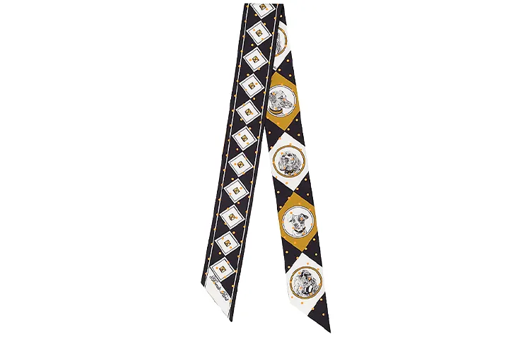 HERMES Silk Scarves Women's Black