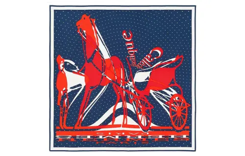 HERMES Scarves Unisex Blue