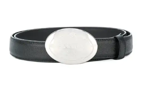 PRADA Leather Belts Women's Black Width 2cm