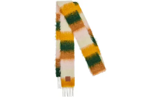 LOEWE Knit Scarves Unisex Orange Yellow
