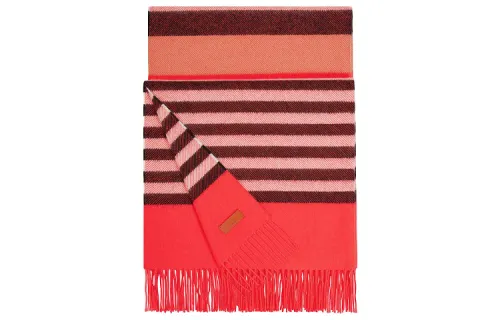 HERMES Knit Scarves Unisex Red