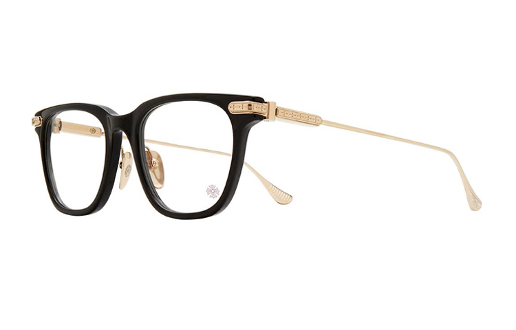 Crow Heart Hollywood series ultra-light plate cross metal temples carved optical frames SLAG black gold