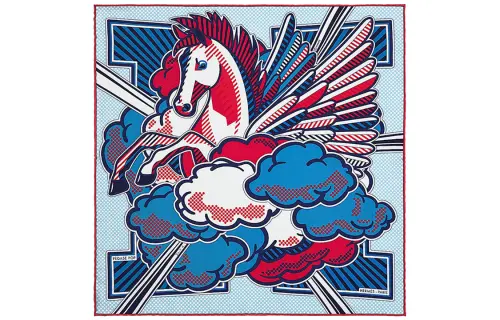 HERMES Scarves Unisex Blue