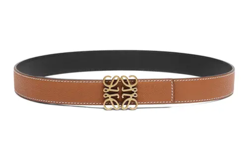 LOEWE Leather Belts Women's Black/Tawny 3.2cm