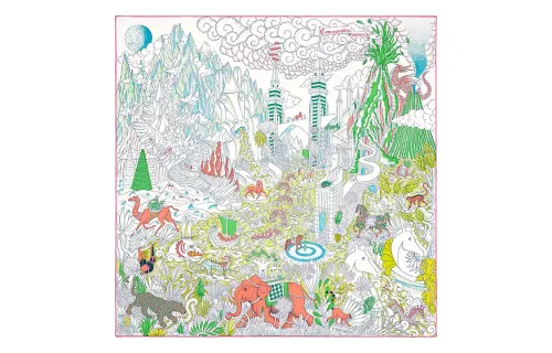 HERMES Scarves Unisex Cream White