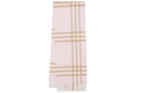 Burberry Plaid Cashmere Knit Scarves Unisex