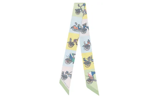 HERMES Silk Scarves Women's Yellow