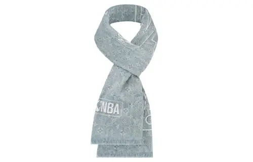 LOUIS VUITTON X NBA DENIM Knit Scarves Unisex Blue