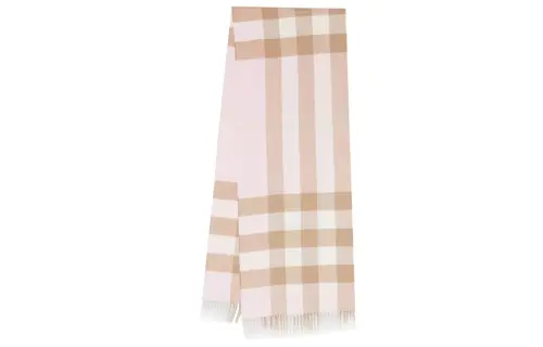 check pattern cashmere scarf
