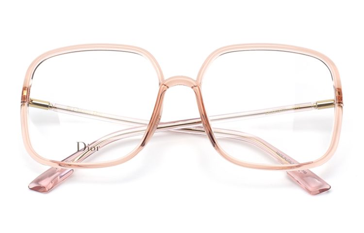 DIOR Plate And Metal Square Eyeglass Frames Unisex