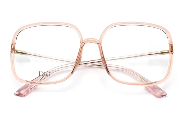 DIOR Plate And Metal Square Eyeglass Frames Unisex