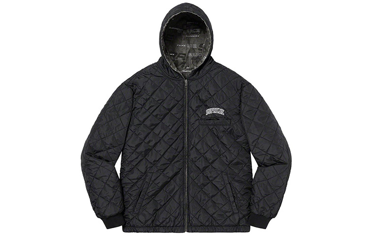 Куртка Supreme FW19 Week 9 Reversible Dimensions Logo Denim Work Jacket (черная) — фото 3