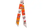 Hermès Pre Owned 2019 2020 Voitures Exquises Twilly Silk Scarf Scarves