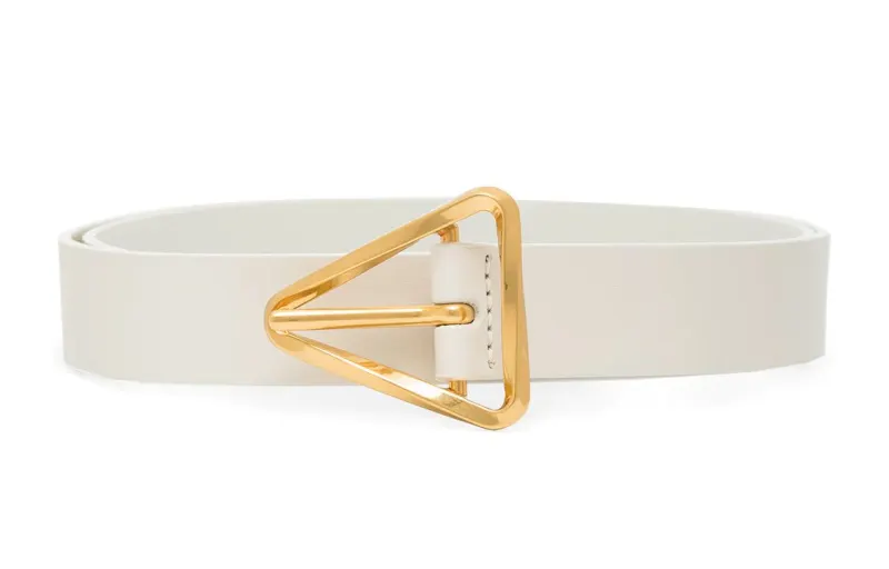 Bottega Veneta Leather Belts Women's White Width 2.5cm
