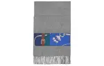HERMES Knit Scarves Women's Mixed Gray