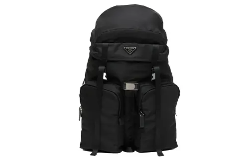 PRADA Leather Backpack Men's Black