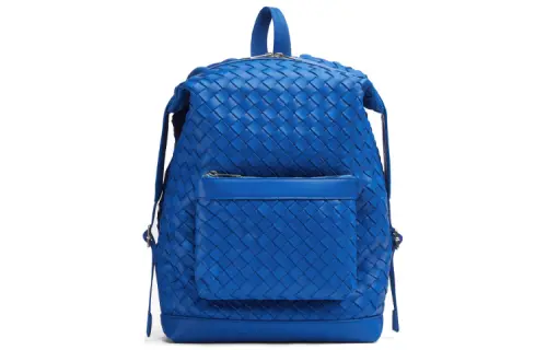 Bottega Veneta Calfskin Backpack Men's Cobalt Blue