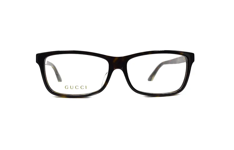 Gucci tortoiseshell rectangular-frame glasses
