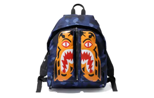 A BATHING APE Bape Polyester Backpack Unisex Blue