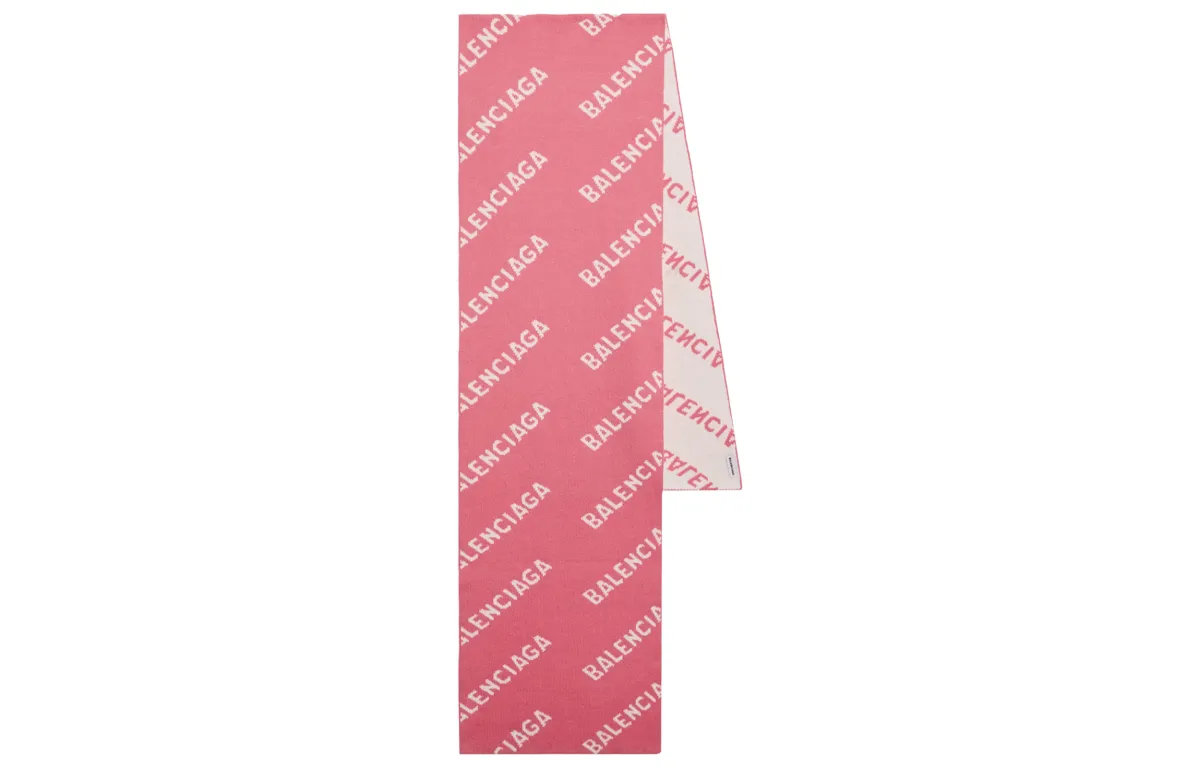 Balenciaga Knit Scarves Women's White Pink