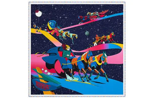 HERMES Scarves Women's Dark Blue