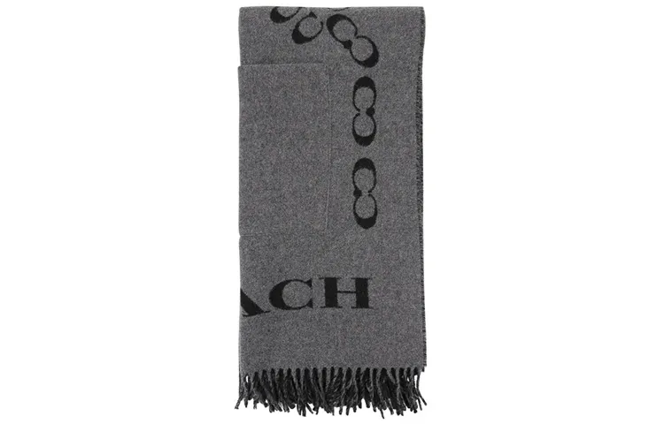 COACH Knit Scarves Unisex Black