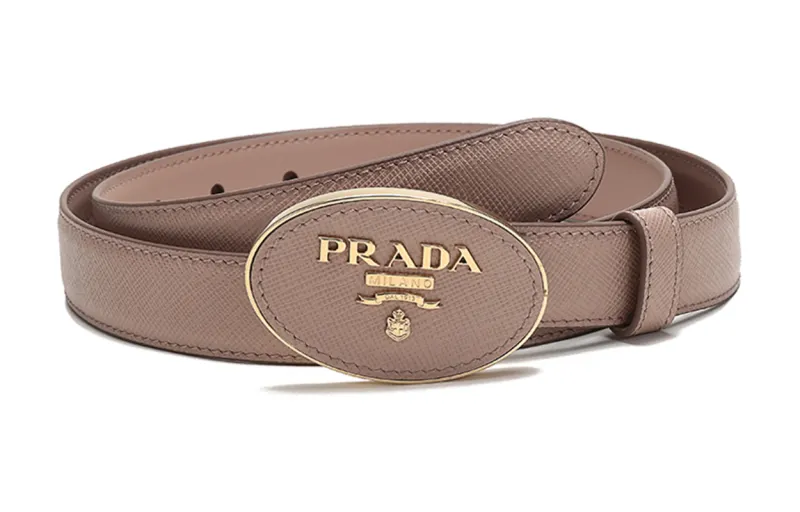 PRADA Leather Belts Women's Apricot