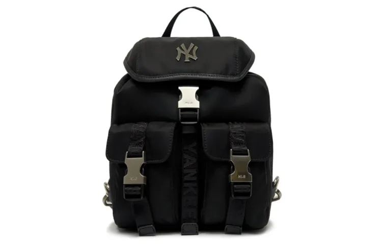 MLB Nylon Fabric Backpack Regular Unisex Black