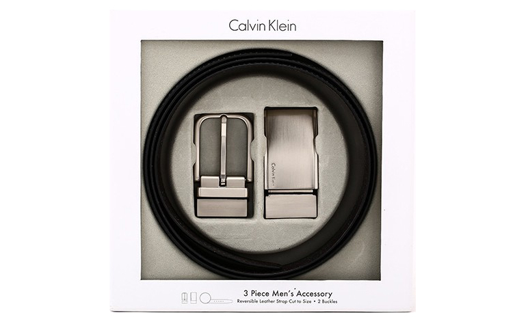 Calvin Klein Пара ремней Calvin Klein с застежкой стрелка с застежкой CK ремень пояс мужской стиль черный Ширина 3,2 см, настраиваемая слово