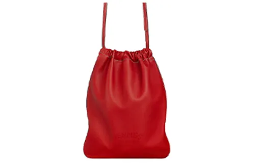 HERMES Evercolor Calfskin Backpack Women's Pepper Red
