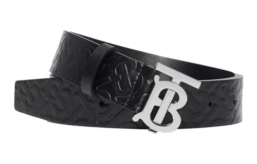 Burberry Monogram Motif Monogram Leather Belt 1.4 Width