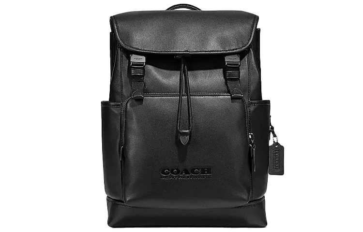 COACH League Cow Leather Travel Bag Backpack Large Men's Black