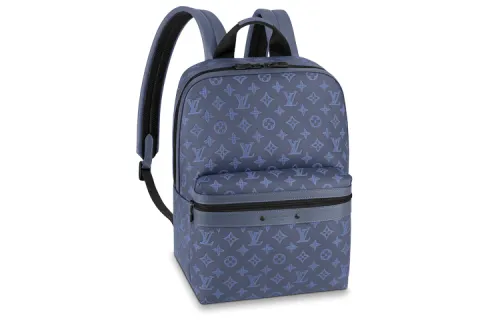 LOUIS VUITTON Sprinter Cow Leather Backpack Men's Blue