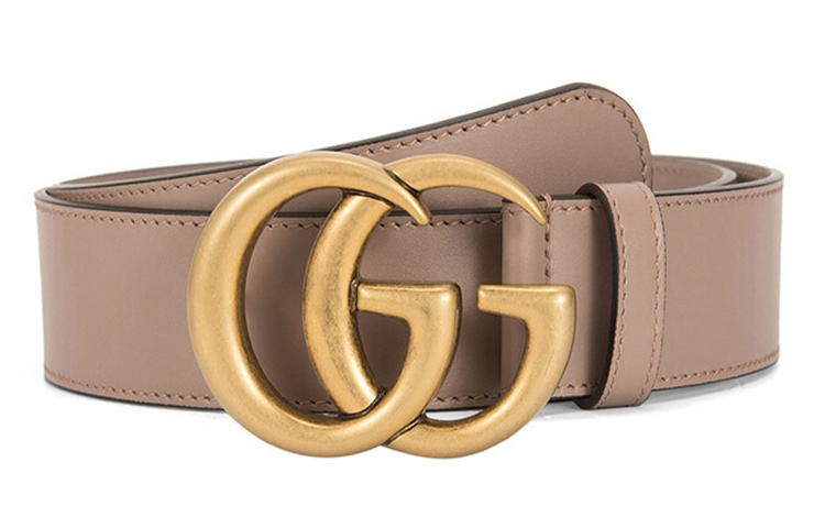 Ремень Gucci GG Marmont (серо-розовый) — фото 2