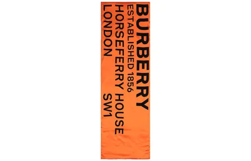 Burberry Scarves Unisex Black, Orange