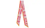 HERMES Scarves Women's Fuchsia/Orange/White