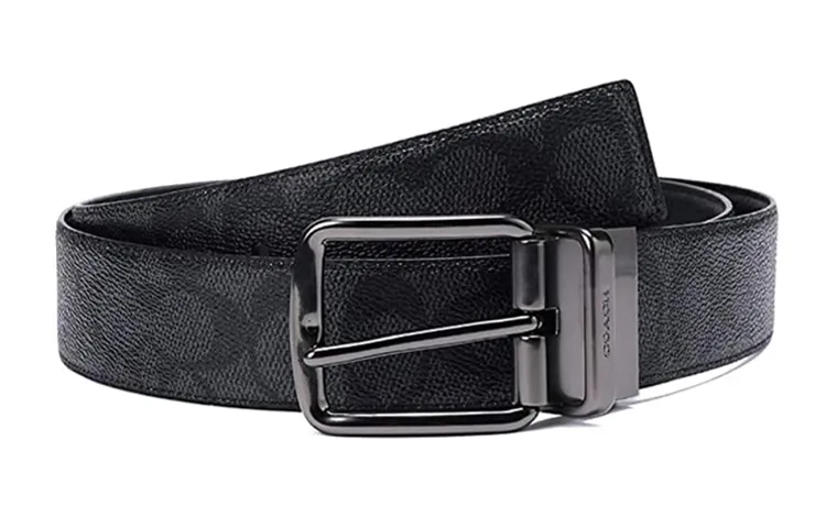 COACH Leather Belts Men's Width 3.8cm