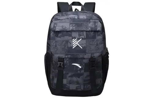 Anta Thompson KT Basketball Polyester Laptop Bag Backpack Regular Unisex Black Print