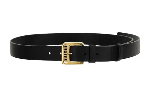 【Replicated_PM】logo-embellished leather belt