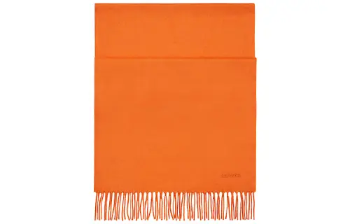 HERMES Unie Brodee Knit Scarves Unisex Orange