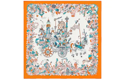 HERMES Carnival Parade Silk Scarves Women's