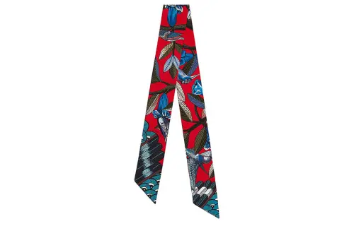 HERMES Silk Scarves Women's Red