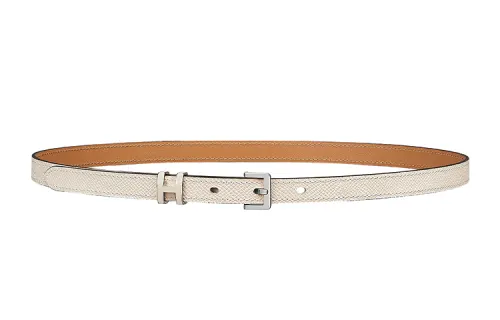 HERMES POP H Cow Leather Belts Women's 1.5cm