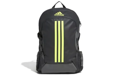 Adidas Polyester Backpack Regular Solid Gray/Bright Yellow Fluorescent