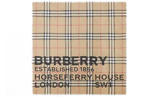 Burberry Address Giant Check Scarf