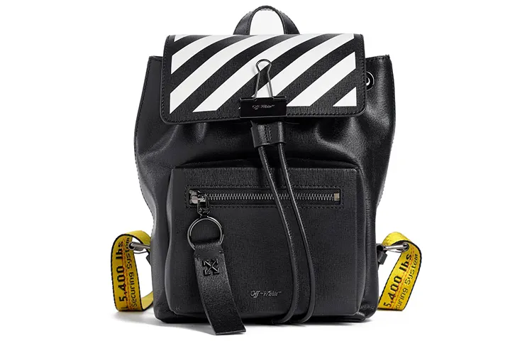OFF WHITE Backpack Diag Black White Yellow