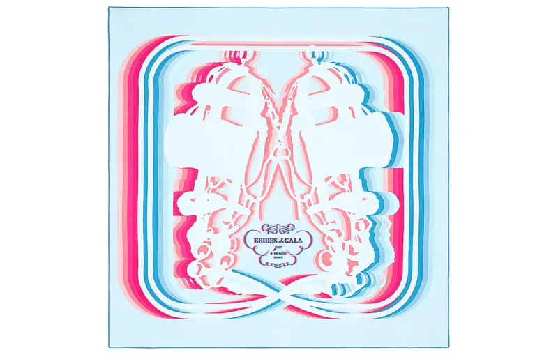 HERMES Scarves Women's Light Blue