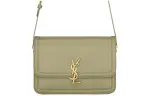 SAINT LAURENT SOLFERINO Leather Box Bag, Tofu Bag, Crossbody Bag, Shoulder Bag Women's Light Green