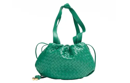 Bottega Veneta Sheepskin Crossbody Bag, Shoulder Bag Women's Green