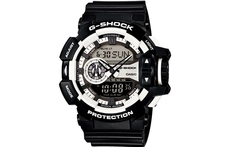 CASIO Men Liquid Crystal/Analog Dual Display Series Black Watch GA-400-1A
